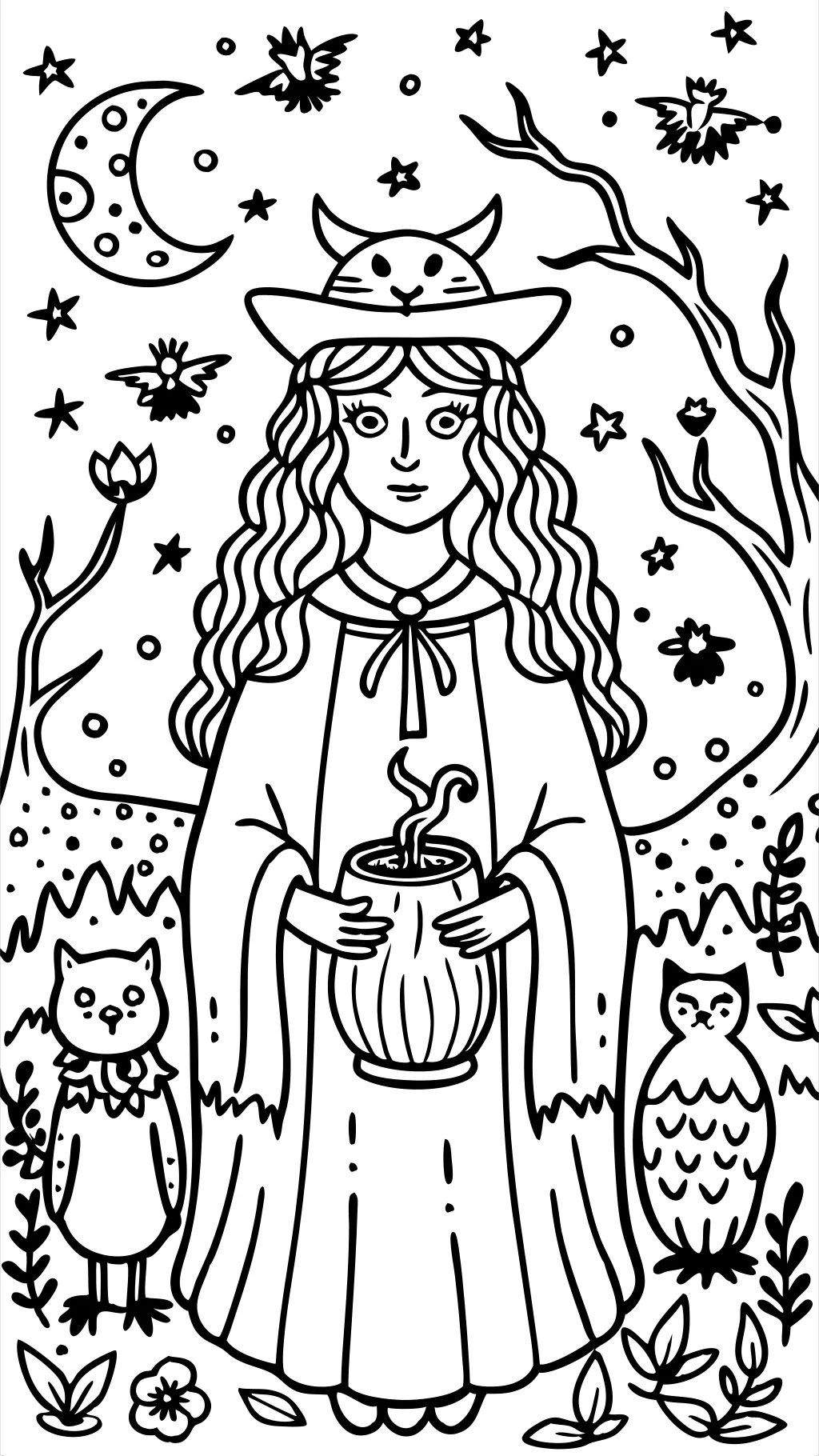 witch coloring pages for adults